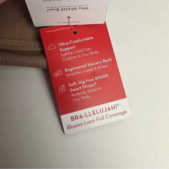 Spanx NWT Bra-llelujah! Illusion Lace Full Coverage Bra in Vintage Rose Size 40D - Picture 10 of 15